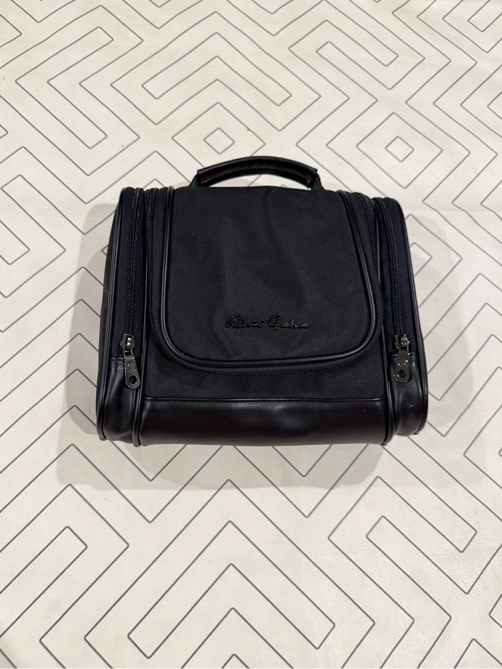 Robert Graham Black Travel Toiletry Bag